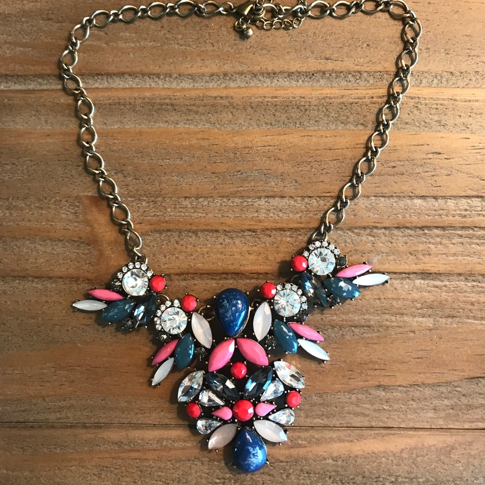 Multicolored stone/gem necklace